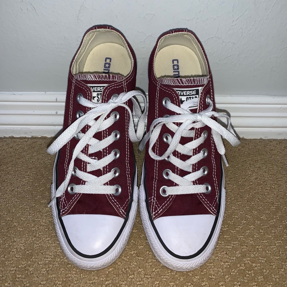 Burgundy Converse Shoes